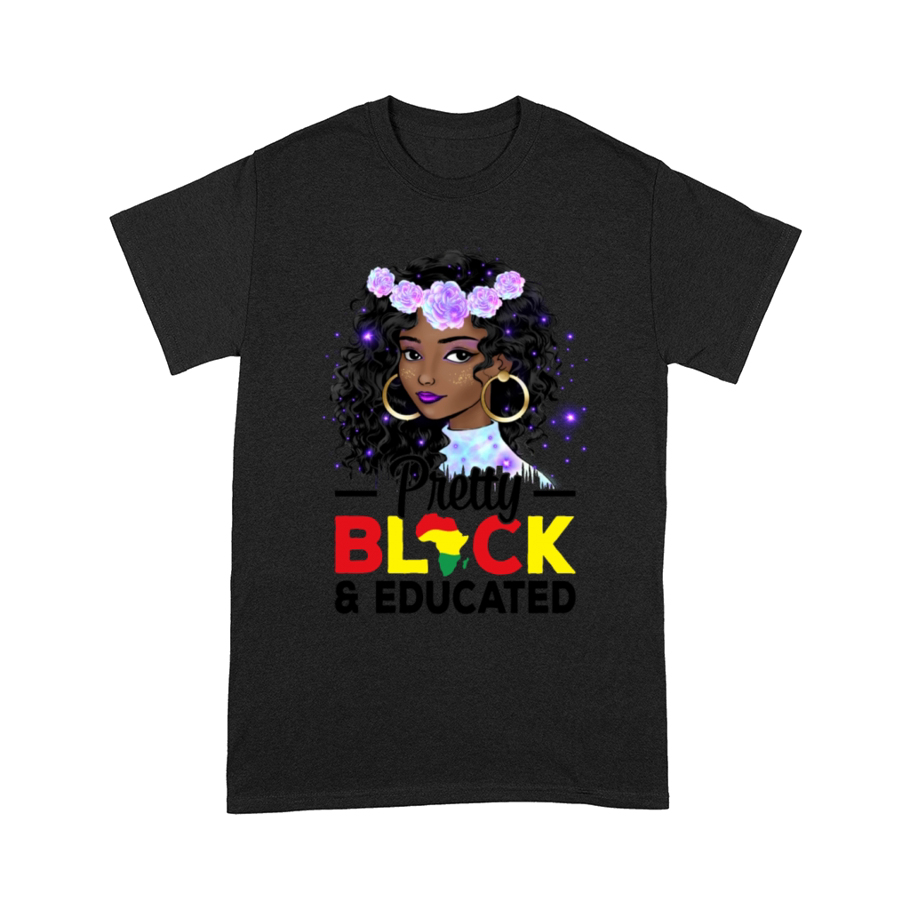 Pretty Black and Educated Black History Month Comfort T-shirt