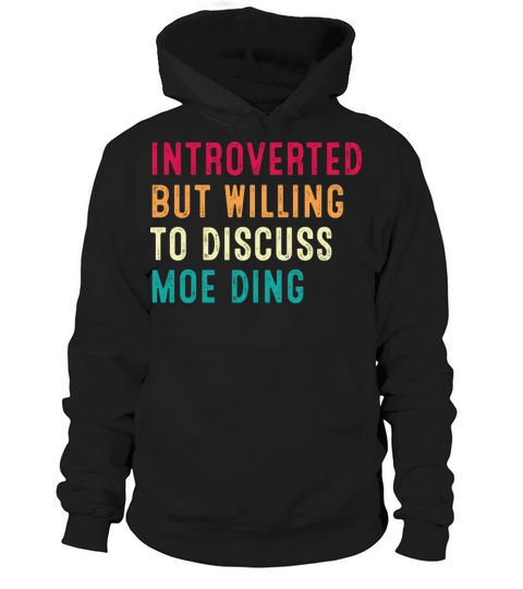 Introverted But Willing To Discuss Moo Deng Retro Hoodie Unisex