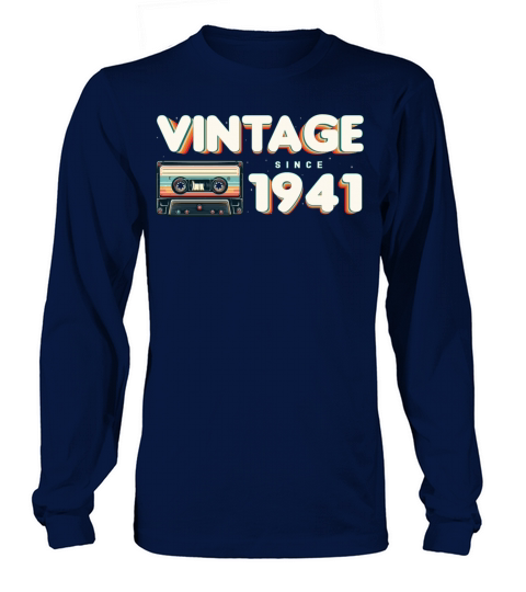 Retro Vintage 1941 Nostalgic Birthday Men Women Long sleeved Unisex