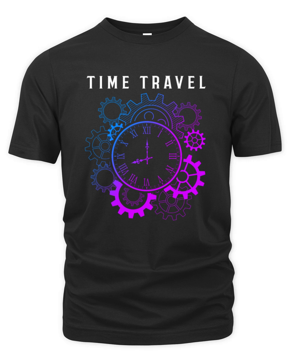 Funny Time Traveler Time Travel Clock Organic Unisex T-shirt