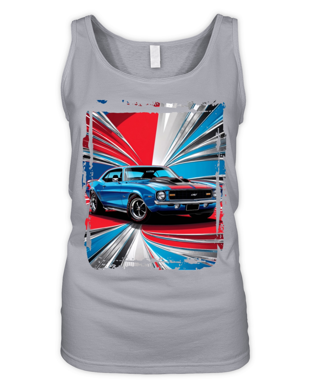 Beautiful American Muscle Car Route 66 Colorful Organic Women's Tank Top