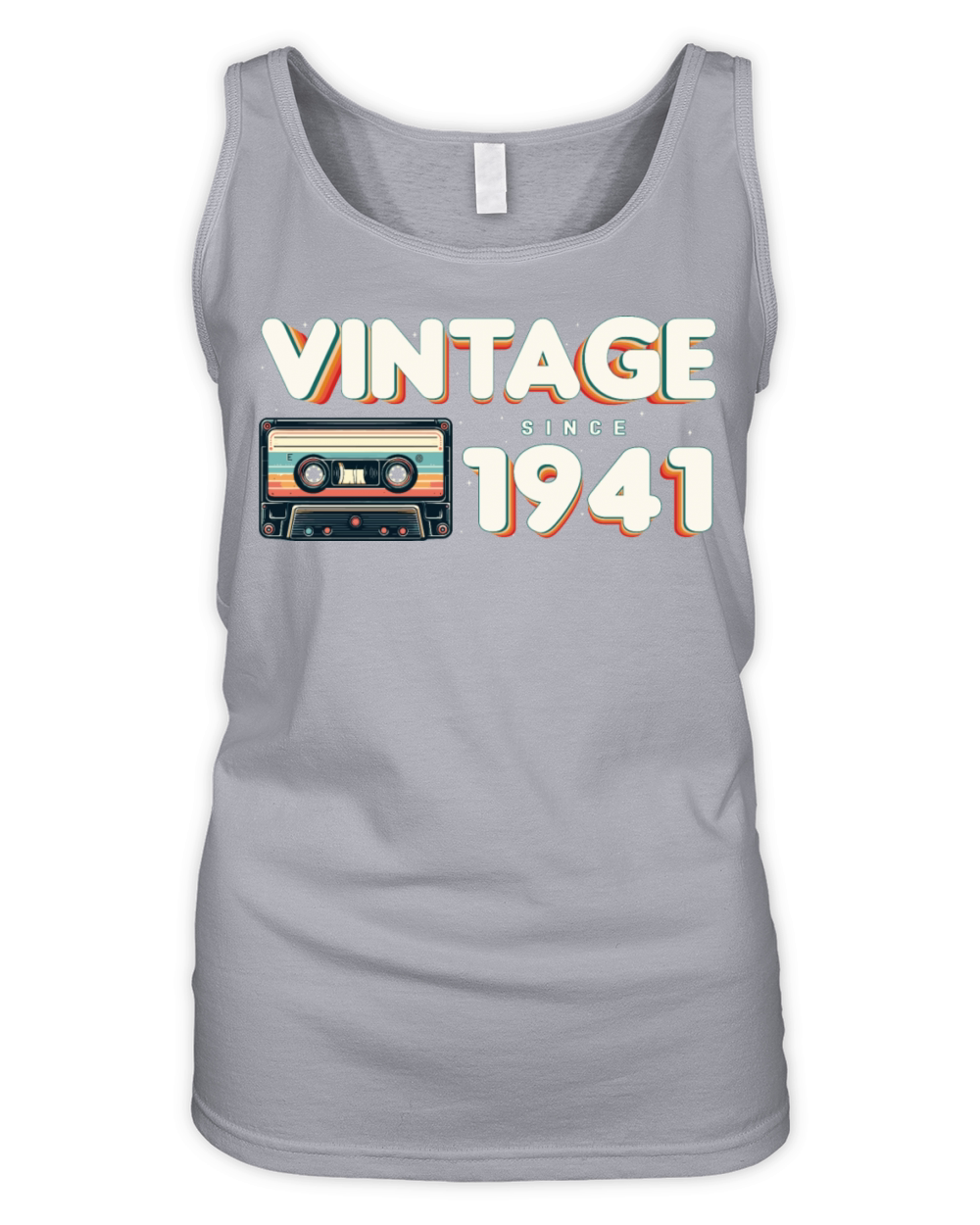 Retro Vintage 1941 Nostalgic Birthday Men Women Organic Women's Tank Top