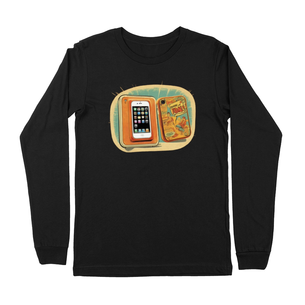 Retro Comic iPhone 3GS Tee - Vintage Tech Vibes Premium Long Sleeve