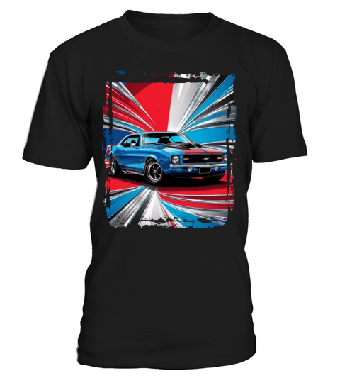 Beautiful American Muscle Car Route 66 Colorful T-Shirt Unisex