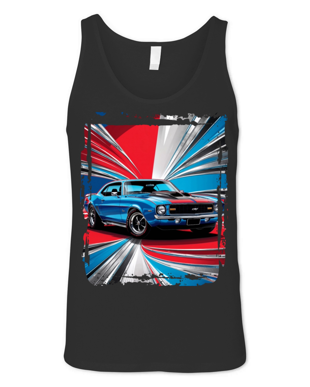 Beautiful American Muscle Car Route 66 Colorful Unisex Jersey Tank