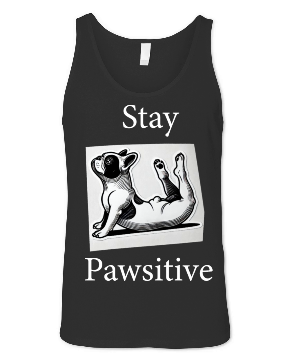 Stay Pawsitive funny Unisex Jersey Tank