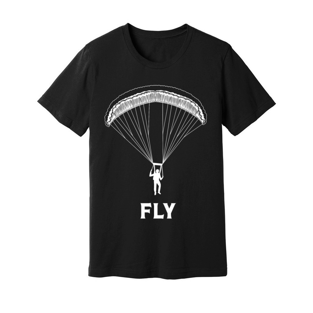 Vintage Paragliding Pilot Fly Paraglider Unisex Jersey Tee