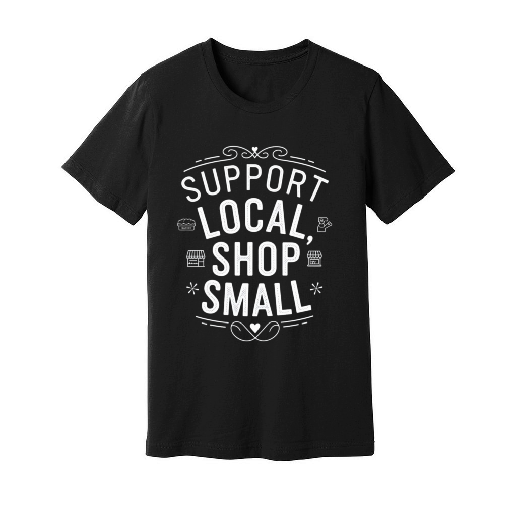 Vintage Style Shop Small Local Business Graphic Unisex Jersey Tee