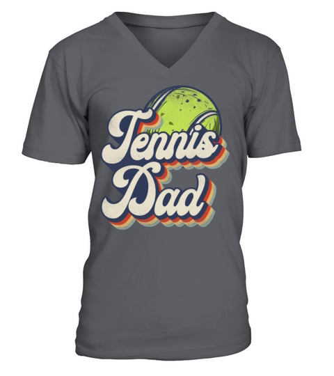 Funny Tennis Player Racket Retro V-Neck T-shirt