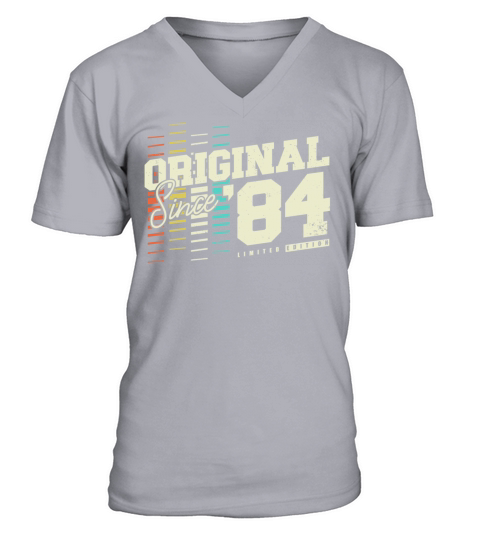 Original 1984 Vintage Retro 40th Birthday V-Neck T-shirt