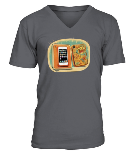 Retro Comic iPhone 3GS Tee - Vintage Tech Vibes V-Neck T-shirt