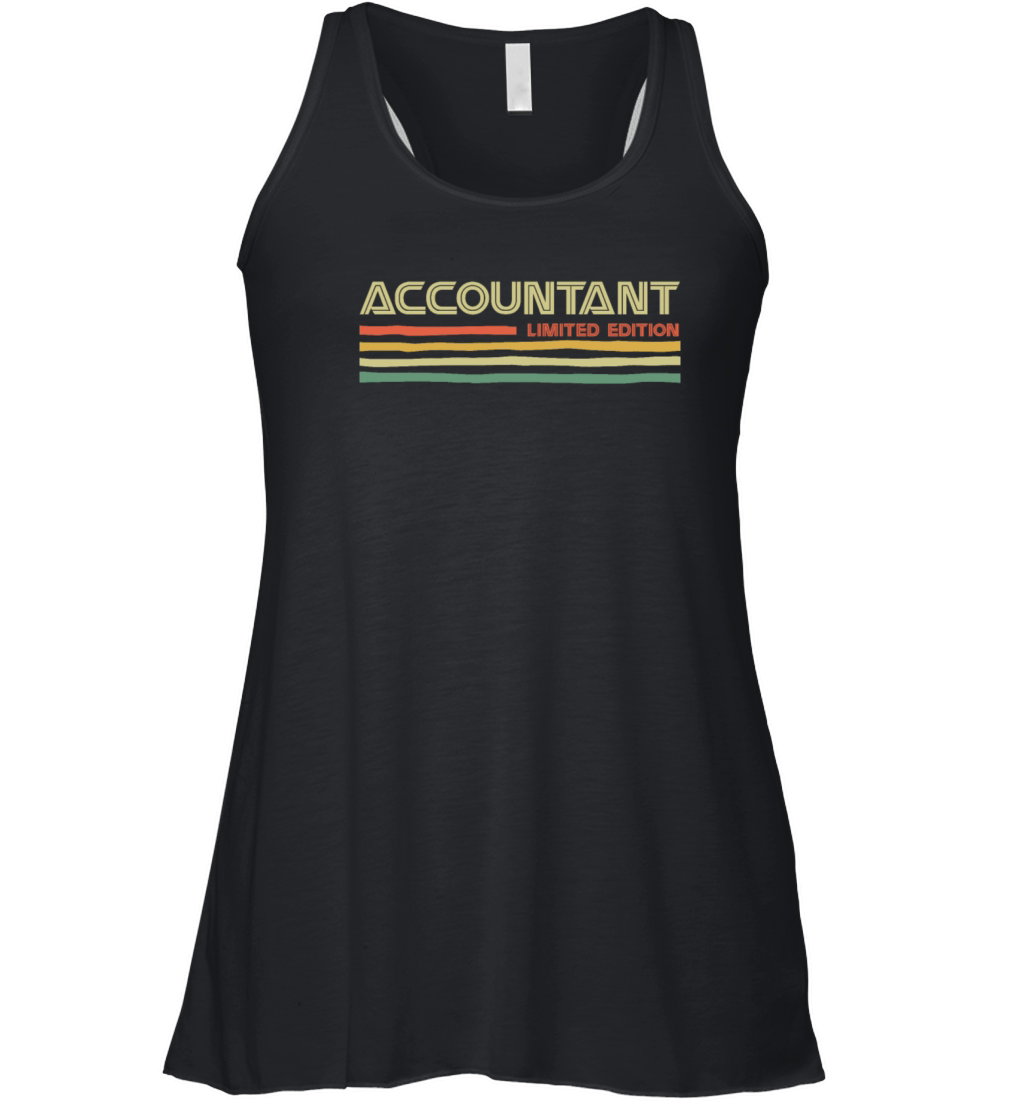Accountant Limited Edition Retro Vintage Tax Day Women's Flowy Tank Top