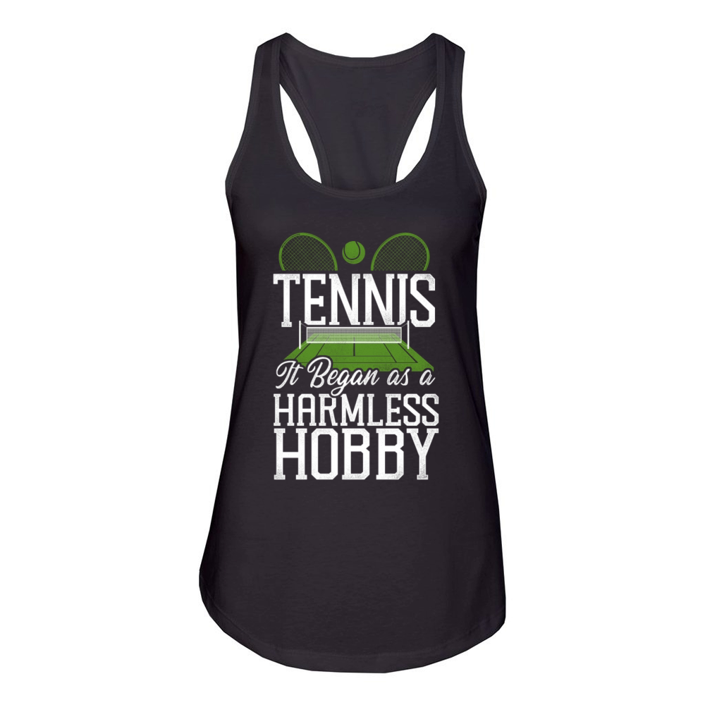 Funny Tennis Player Racket Tennis Women's Racerback Tank