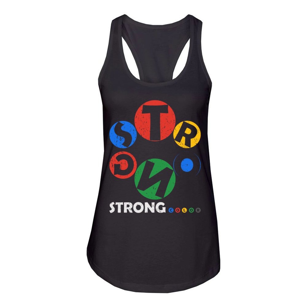 Strong Color Design Vintage Women's Racerback Tank