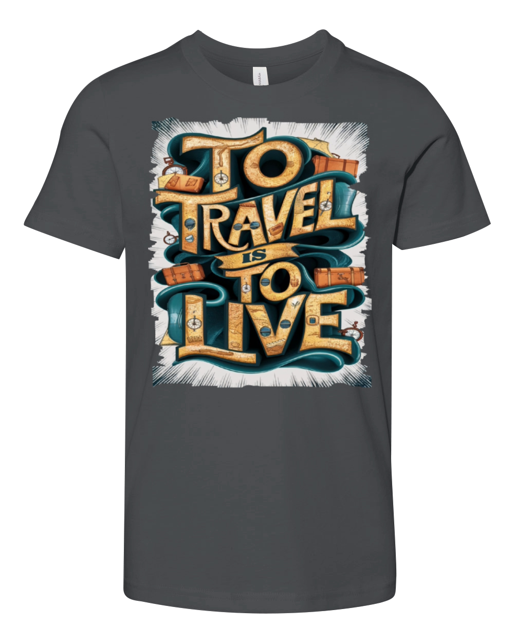 Travel Quote to get inspired N03 Youth Unisex Jersey Tee