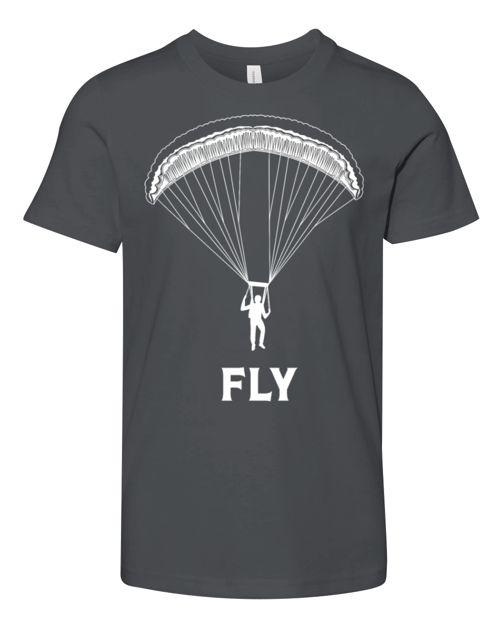 Vintage Paragliding Pilot Fly Paraglider Youth Unisex Jersey Tee
