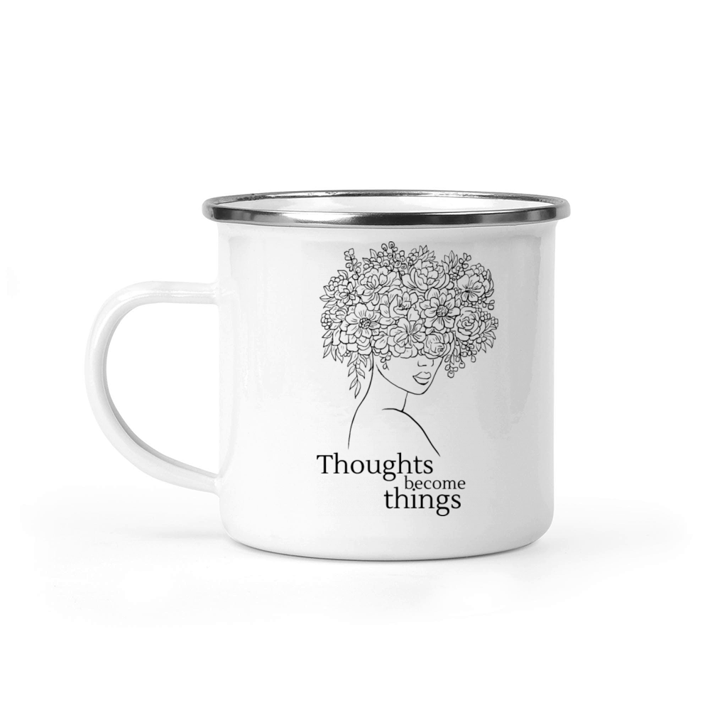 Mindful Quote Line Art Camping Mug