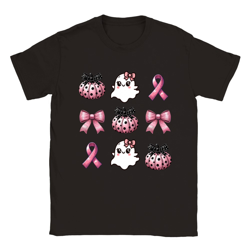 Breast Cancer Shirts Women Halloween In October Classic Kids Crewneck T-shirt