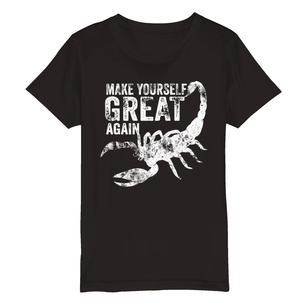 Make Yourself Great Again Scorpion Organic Kids Crewneck T-shirt