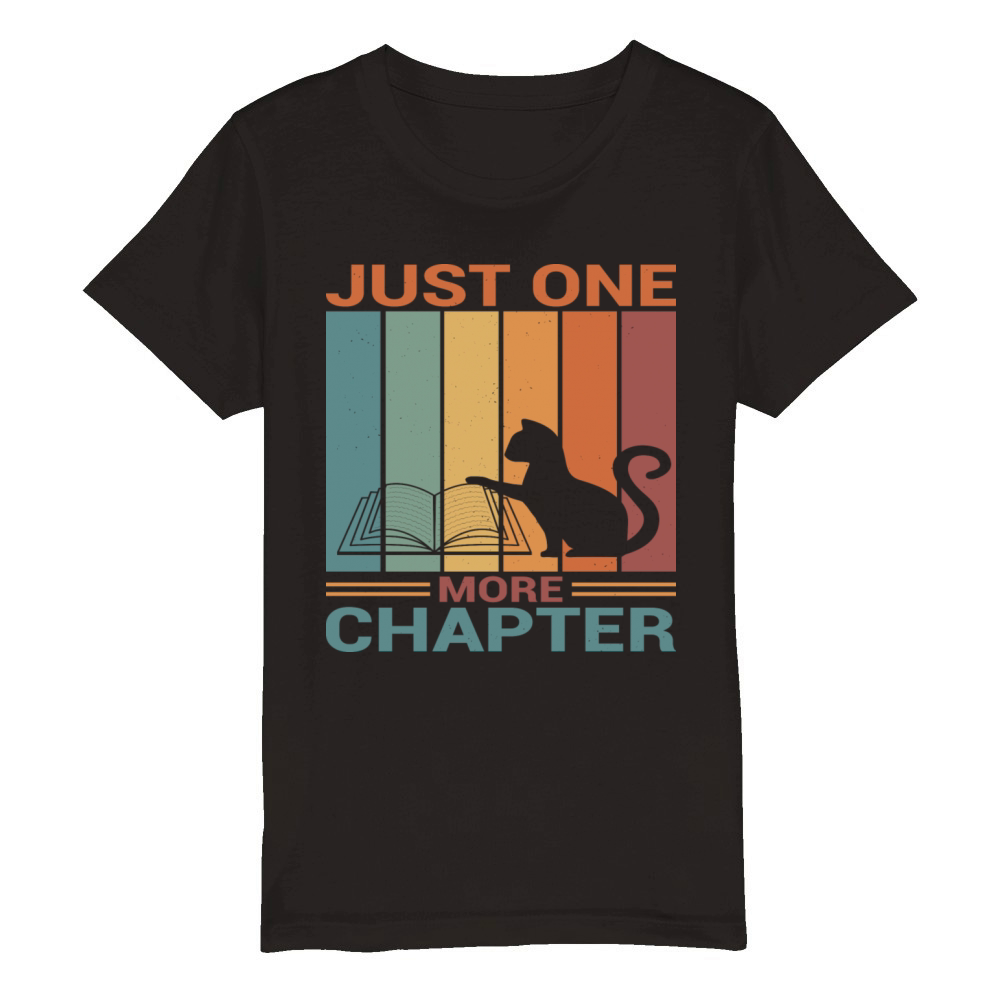 One More Chapter Book Girly Organic Kids Crewneck T-shirt