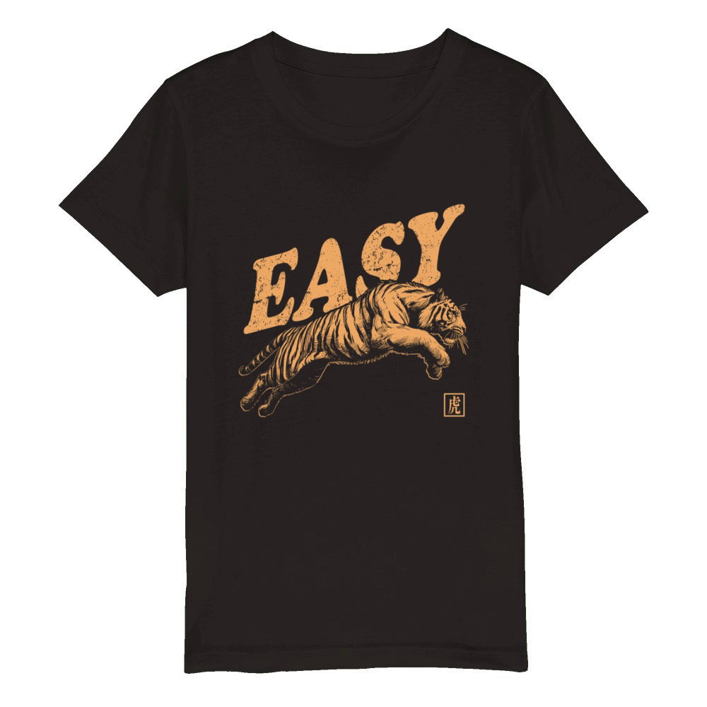 Vintage Tiger Throwback Design For Men Women Kids Organic Kids Crewneck T-shirt