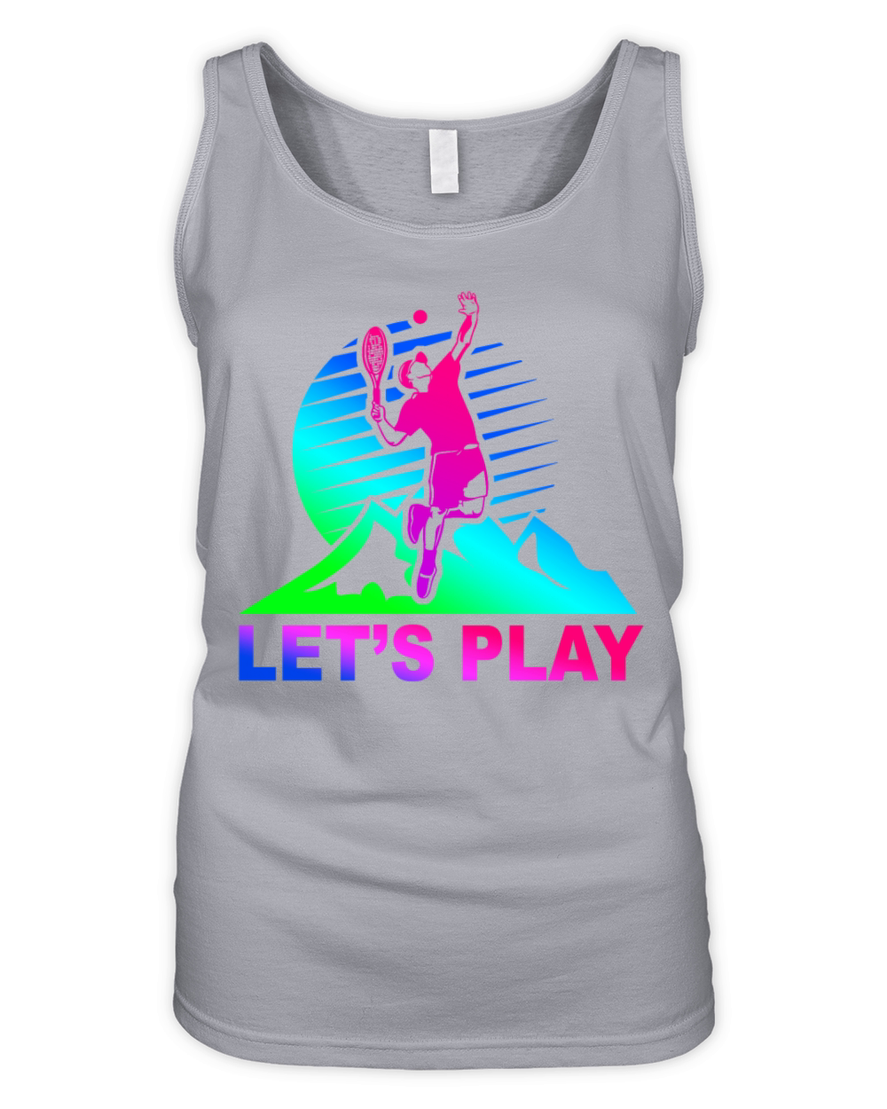 Funny Tennis Player Racket 80s 90s Organic Women's Tank Top