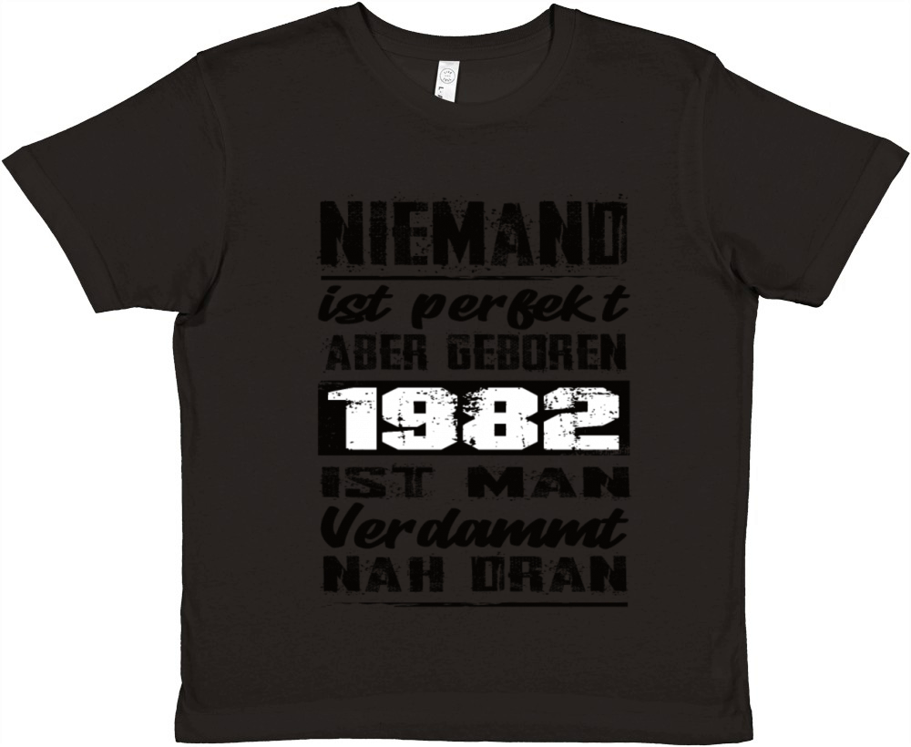 Nobody Is Perfect But Born 1982 Birthday Premium Kids Crewneck T-shirt