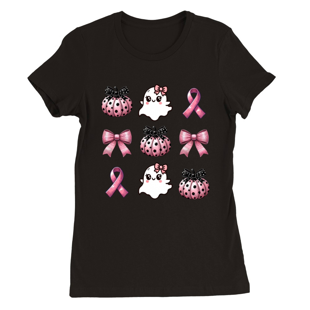 Breast Cancer Shirts Women Halloween In October Premium Womens Crewneck T-shirt