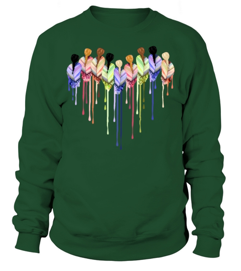 Women Heart Shape Watercolor Native American Sweatshirt Unisex