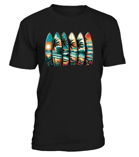 Surfboard Art Surfing Retro Surfer Surf Shop T-Shirt Unisex