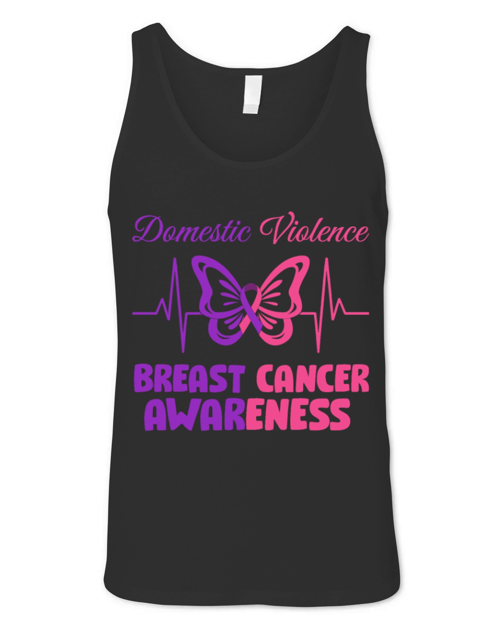 Domestic Violence Breast Cancer Awareness Unisex Jersey Tank