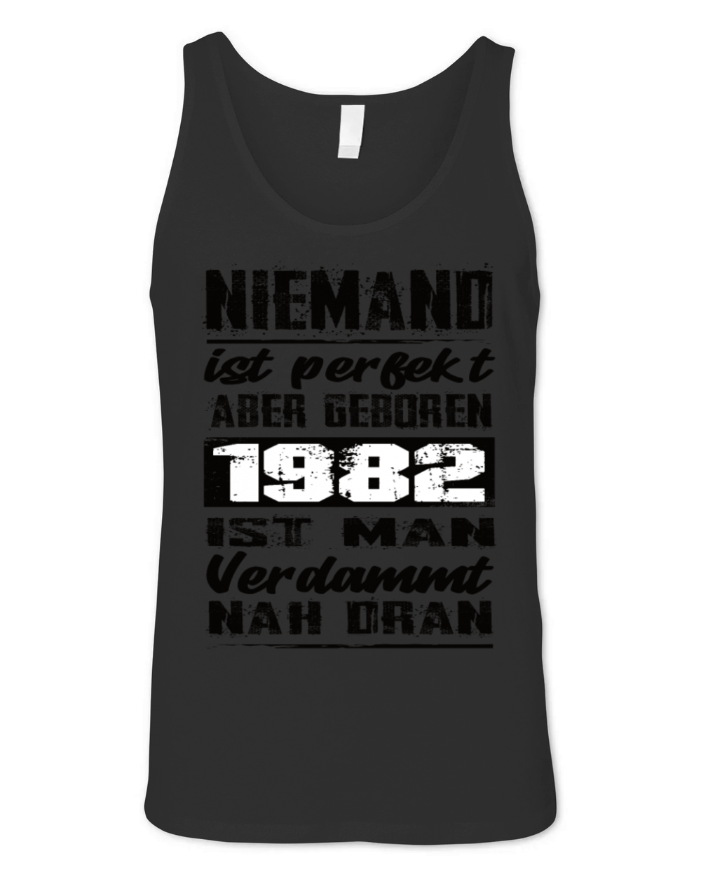 Nobody Is Perfect But Born 1982 Birthday Unisex Jersey Tank