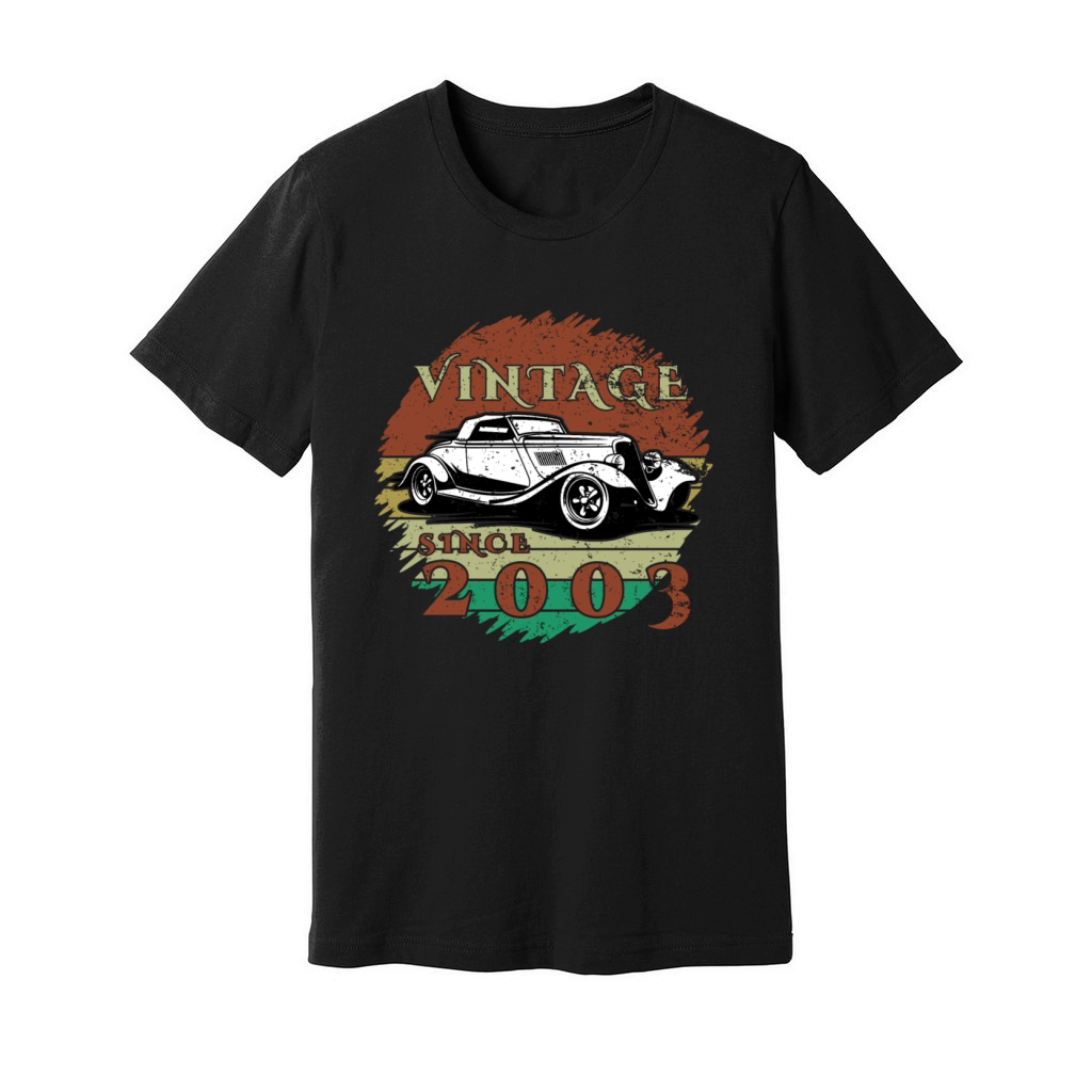 21st birthday Classic Car - Vintage since 2003 Unisex Jersey Tee