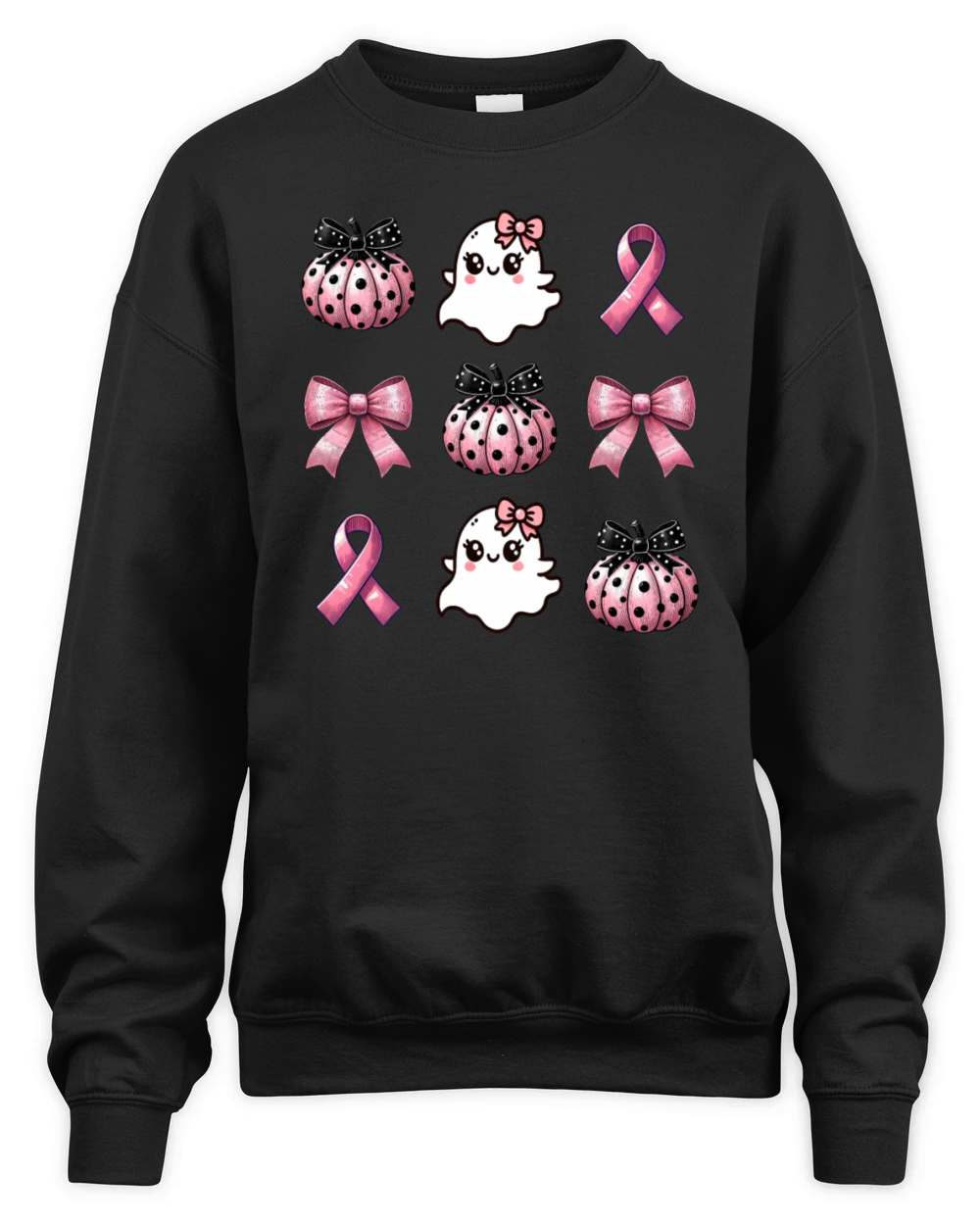 Breast Cancer Shirts Women Halloween In October Unisex Premium Crewneck Sweatshirt