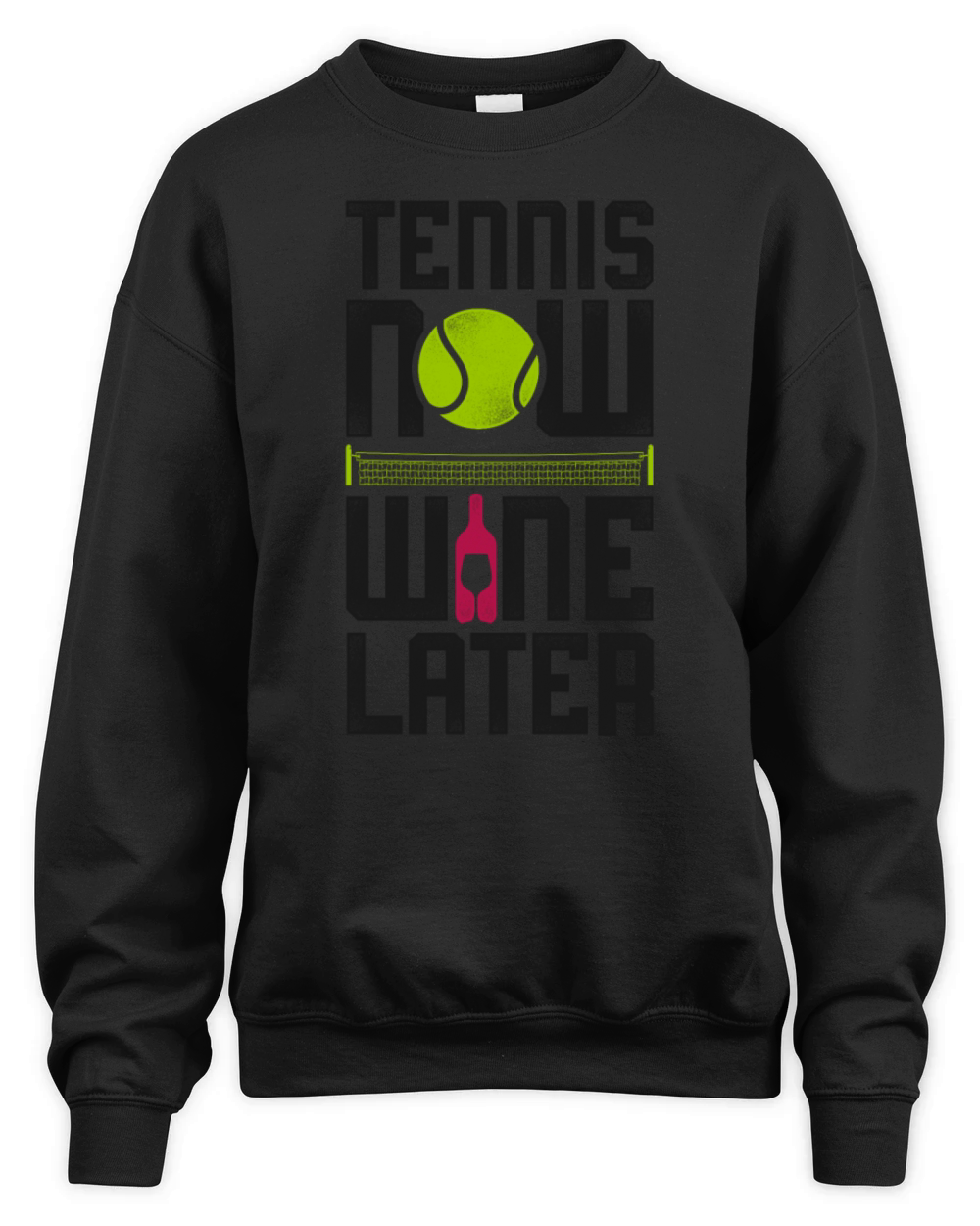 Funny Tennis Player Racket Wine Unisex Premium Crewneck Sweatshirt
