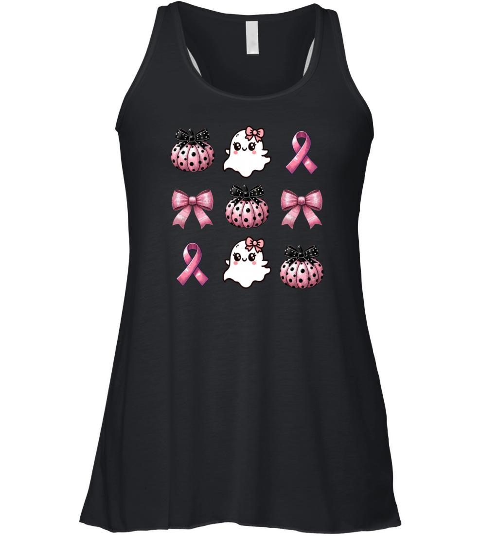 Breast Cancer Shirts Women Halloween In October Women's Flowy Tank Top