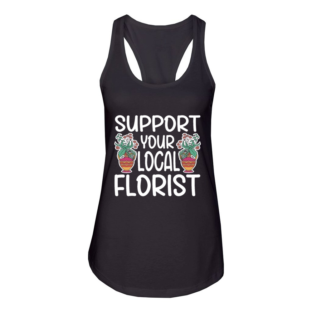Florist Floral Flower Floristry Women's Racerback Tank