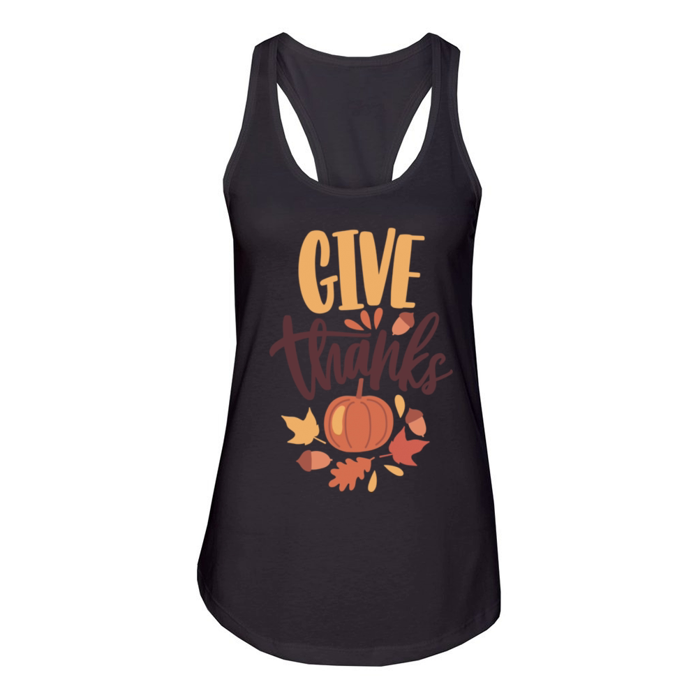 Give Thanks For Thanksgiving Women's Racerback Tank