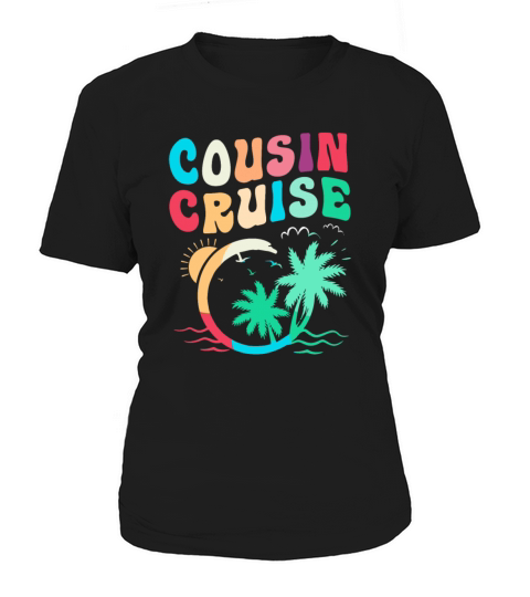 Palm Tree Summer Beach Trip Cousin Cruise Squad Women's T-Shirt