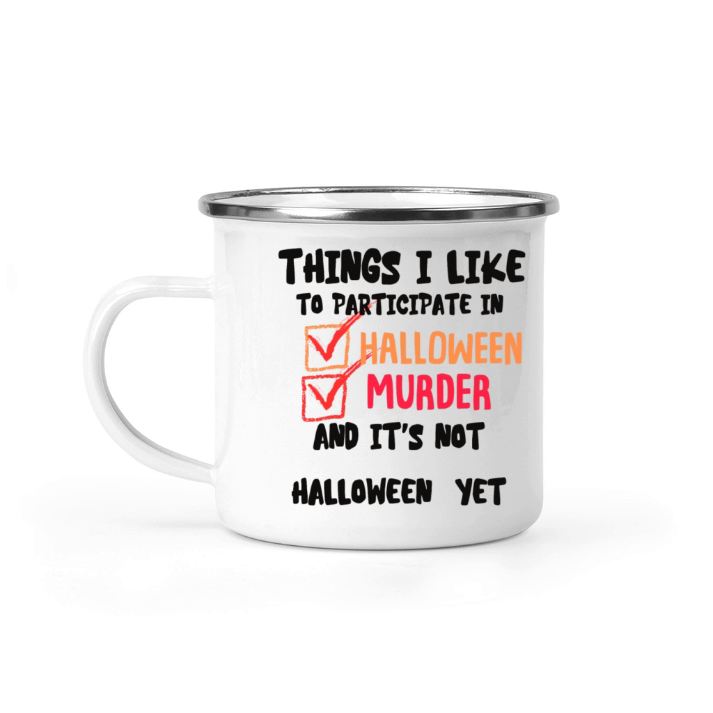 funny halloween horror design Camping Mug