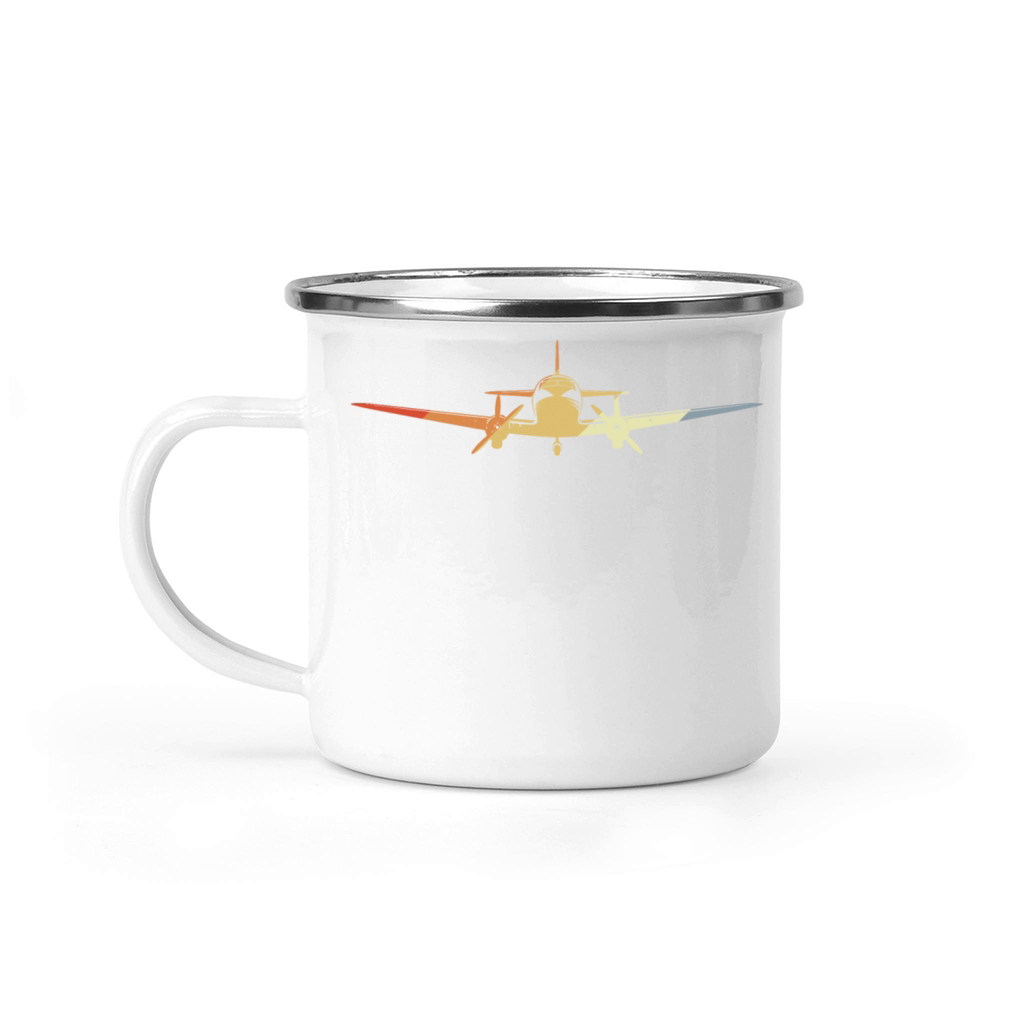 Jet Aircraft Vintage Look Camping Mug