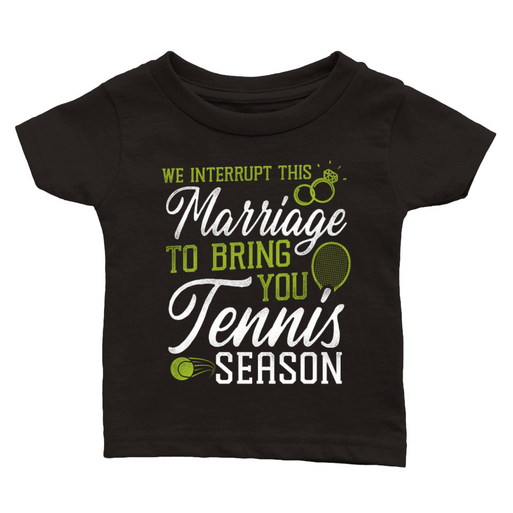 Funny Tennis Player Racket Husband Classic Baby Crewneck T-shirt