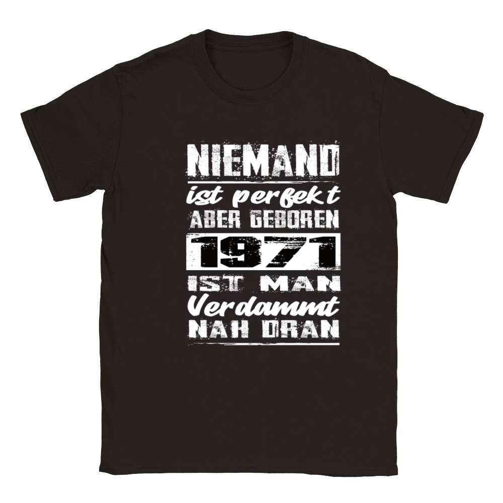 Nobody Is Perfect But Born 1971 Birthday Classic Kids Crewneck T-shirt