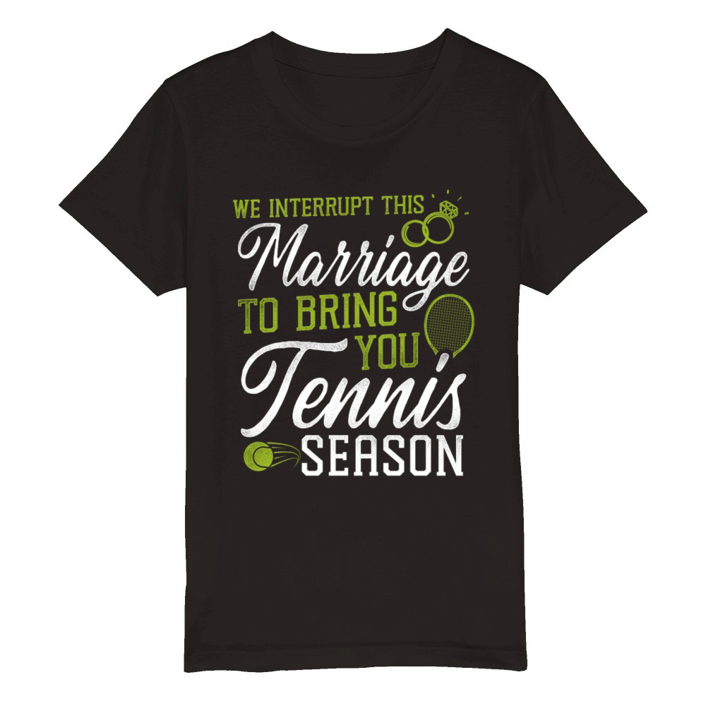 Funny Tennis Player Racket Husband Organic Kids Crewneck T-shirt