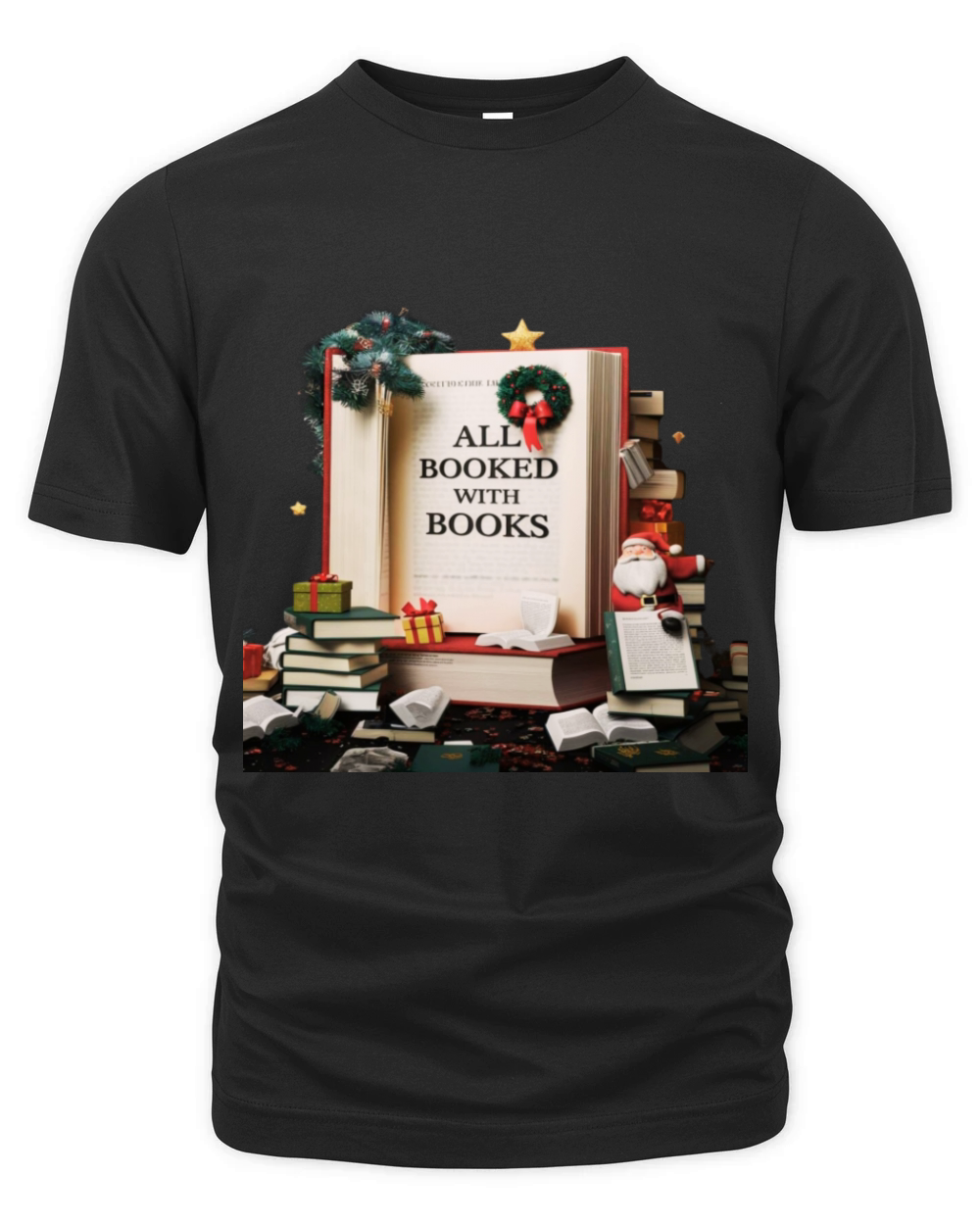 All Booked Winter Themed Organic Unisex T-shirt