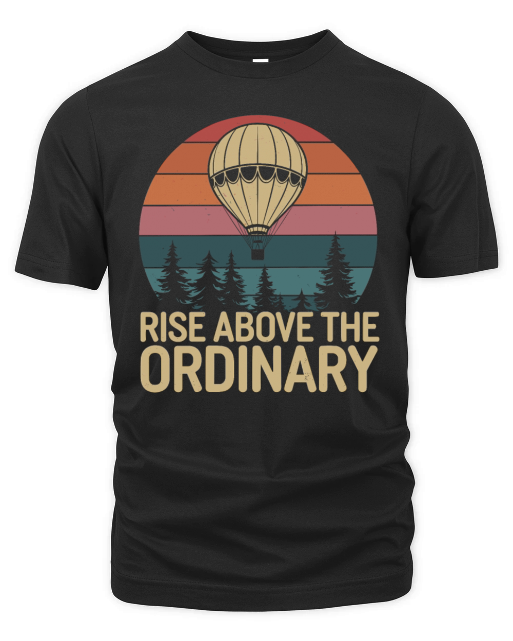 Hot Air Balloon Rise Above The Ordinary Organic Unisex T-shirt
