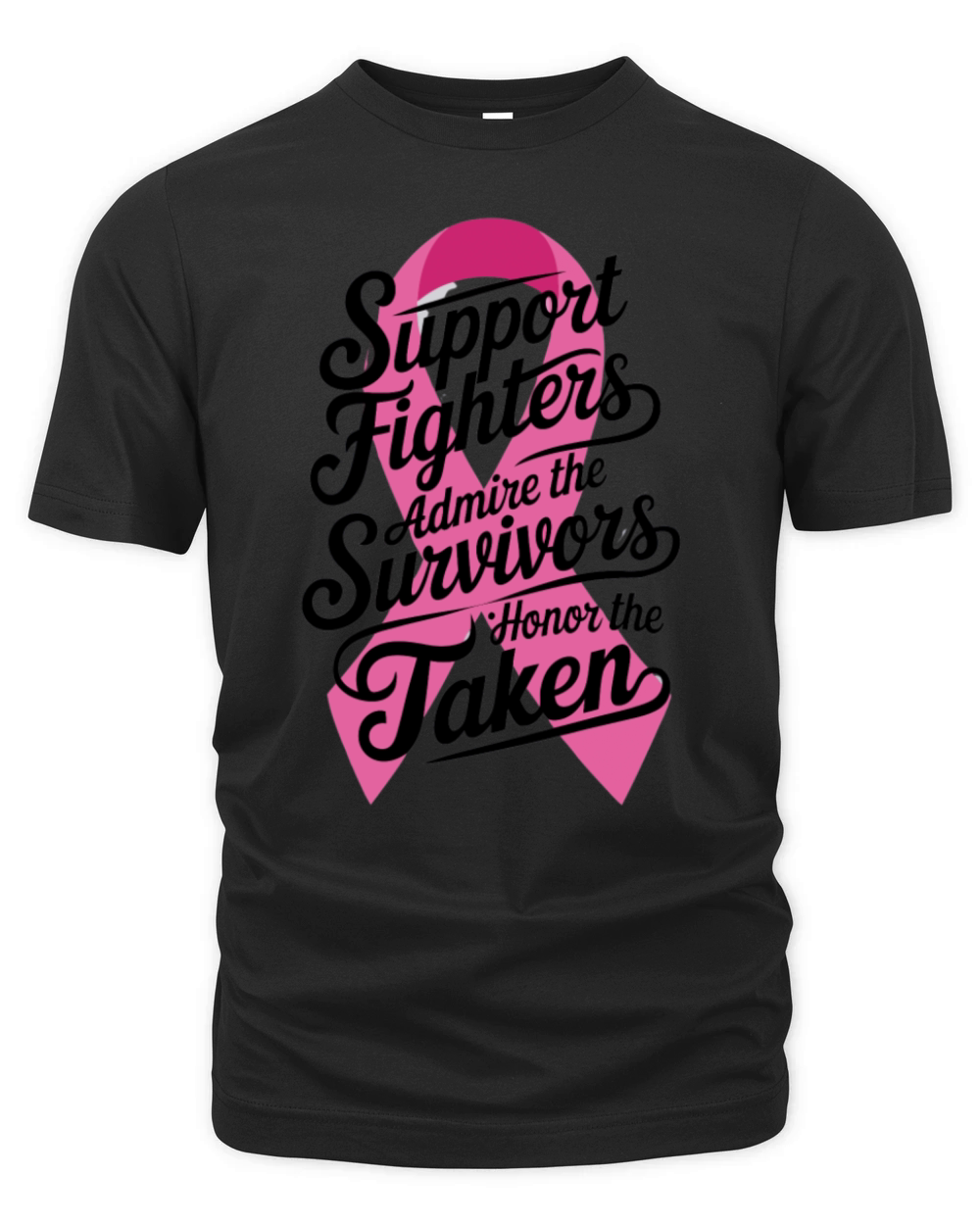 Support Admire Honor Breast Cancer Awareness Organic Unisex T-shirt