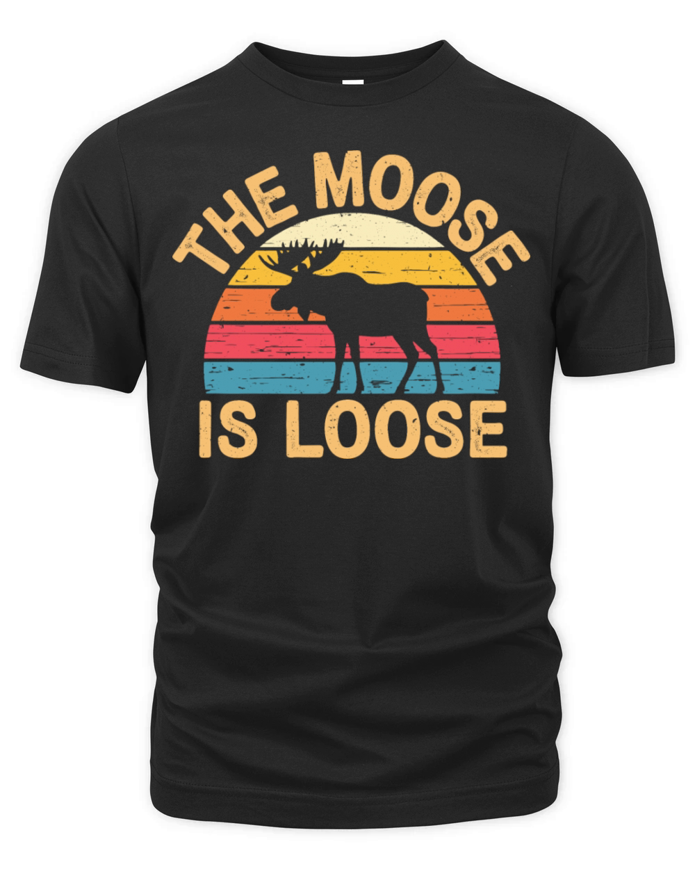 Vintage The Moose is Loose Retro Wildlife Nature Organic Unisex T-shirt