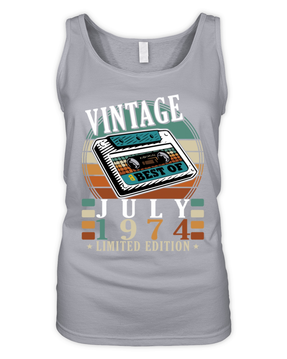 50th birthday 50 years July 1974 Organic Women's Tank Top