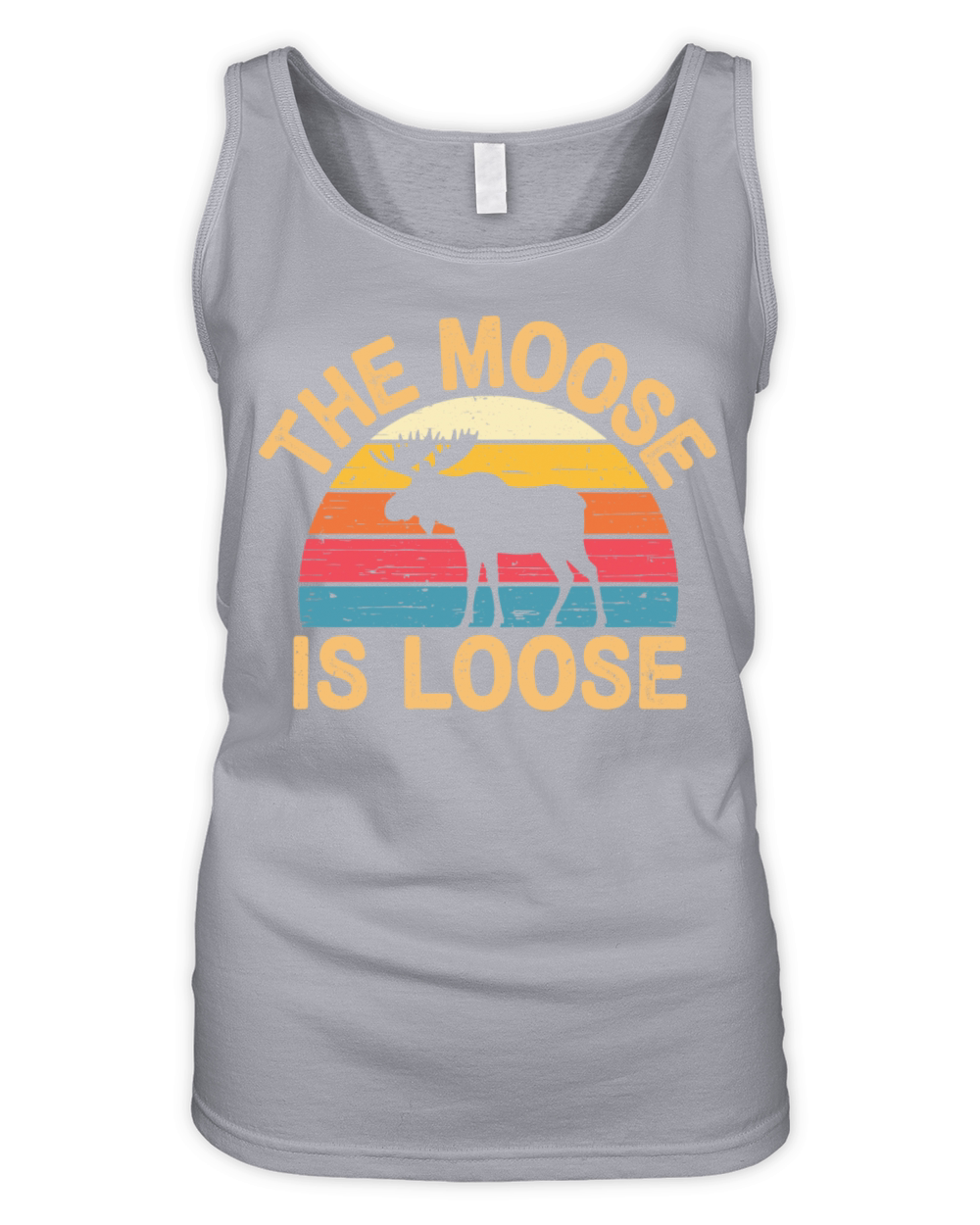Vintage The Moose is Loose Retro Wildlife Nature Organic Women's Tank Top